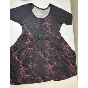 Torrid Whimsigoth Super Soft Henley Skater Dress Gothic Comfy Purple Size 3